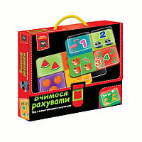 Игра развивающая "Учимся считать" Vladi Toys VТ1302-29 с пластиковыми картами, Toyman