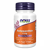 Астаксантин Now Foods Astaxanthin 4 mg 60 Veg Softgels