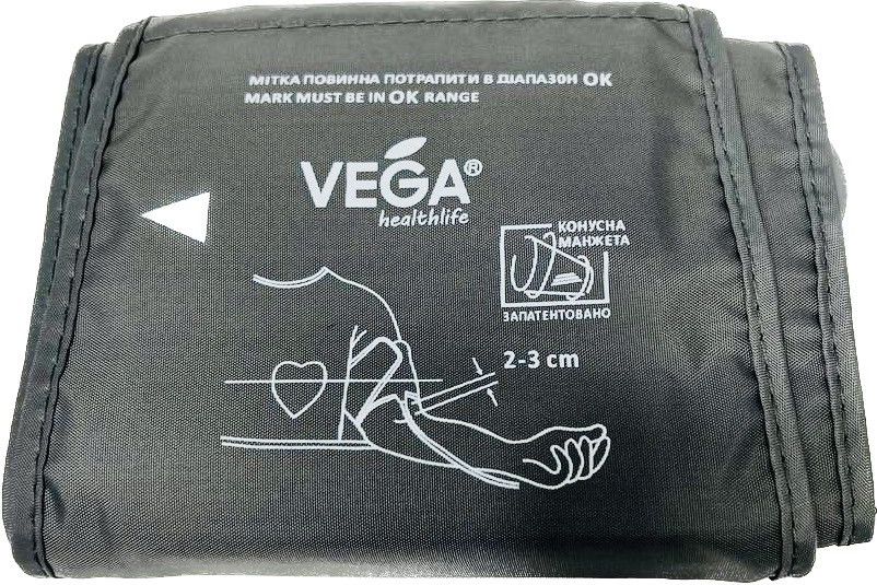 Манжета велика (збільшена) Vega 36-50см 1 трубка для автоматичного полуавтоматичного тонометра