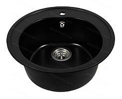 Гранитна мийка Aquaton №7 Ø500 Чорна