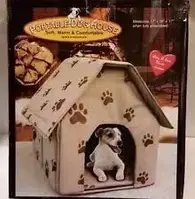 Домик для собак и кошек Portable Dog House, будка для домашних животных, коричневая будка