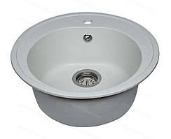 Гранитна мийка Aquaton №7 Ø500 Біла