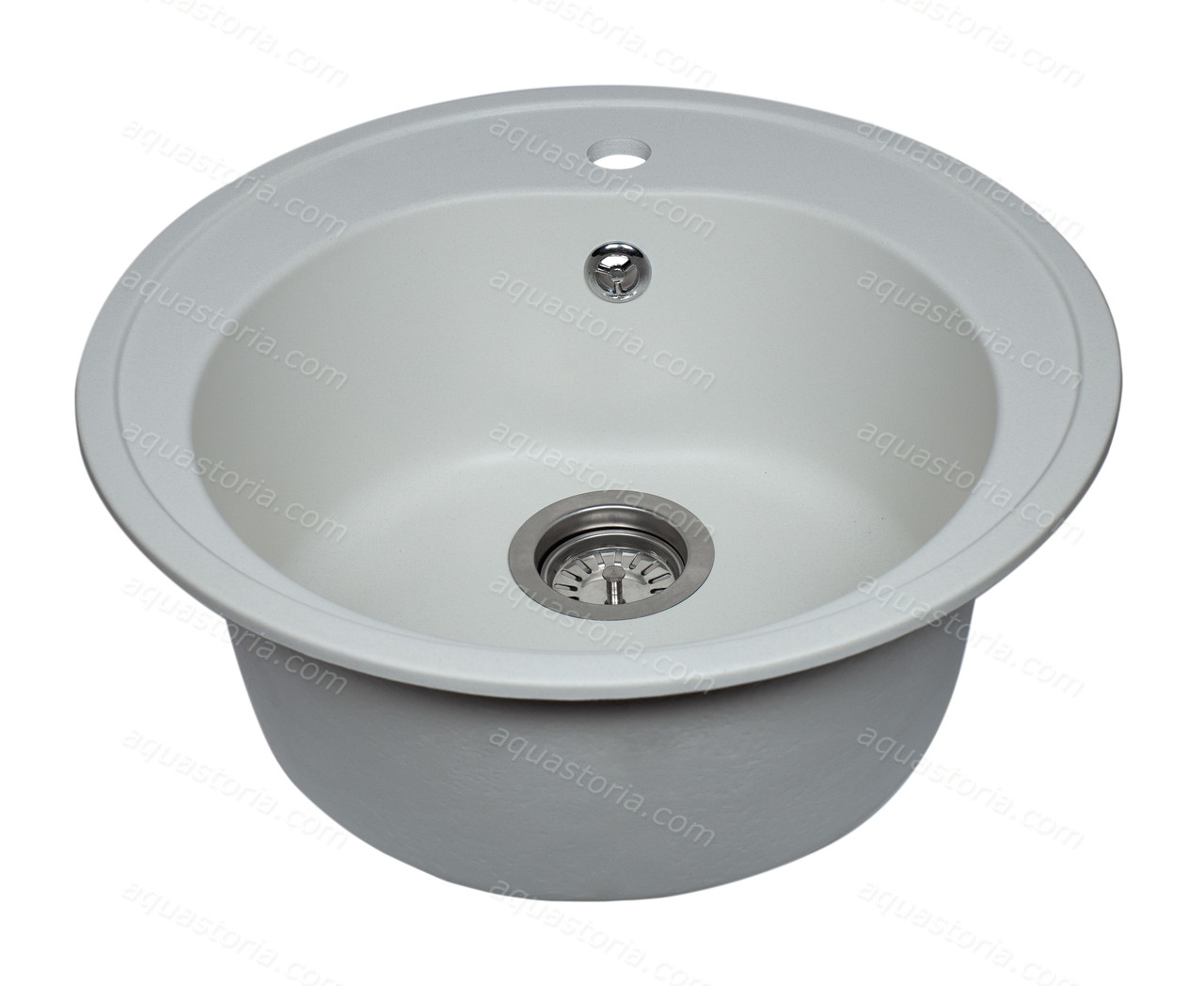 Гранитна мийка Aquaton №7 Ø500 Біла, фото 1