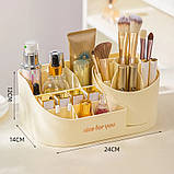 Органайзер багатофункціональний обертовий для косметики, канцелярії. Настільна підставка зберігання, фото 4