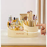 Органайзер багатофункціональний обертовий для косметики, канцелярії. Настільна підставка зберігання, фото 3