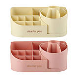 Органайзер багатофункціональний обертовий для косметики, канцелярії. Настільна підставка зберігання, фото 9