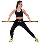 Палка гімнастична Бодібар Body Bar Zelart FI-2611-2 вага 2кг чорний-жовтий, фото 7