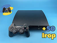 PlayStation 3 (PS 3 Slim) на 500 Gb, Прошитая, 50 игр