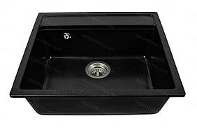 Гранітна мийка Aquaton №9 570х510 Чорна