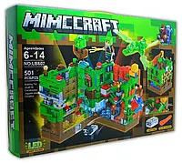 Конструктор MyWord Minecraft 503 детали Зеленая крепость, детский конструктор лего майнкрафт