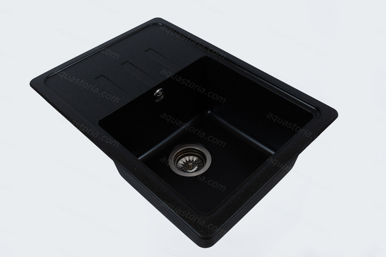 Гранітна мийка Aquaton №10 620х435 Чорна, фото 1