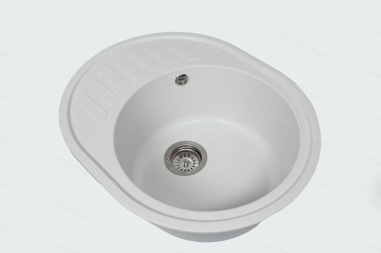 Гранітна мийка Aquaton №11 620х500 Біла