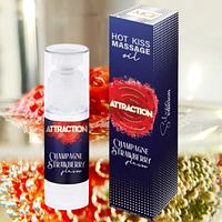 Массажное масло согревающее, аромат шампанского и клубники. Mai - Attraction Hot Kiss Massage Oil, 50 мл