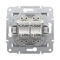 Розетка комп'ютерна Schneider Electric Asfora алюміній подвійна RJ45 UTP 5E внутрішня EPH4400161, фото 4