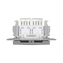 Розетка комп'ютерна Schneider Electric Asfora алюміній подвійна RJ45 UTP 5E внутрішня EPH4400161, фото 6