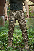 Тактические военные брюки теплая одежда для ВСУ, Армейские штаны на флисе Softshell пиксель