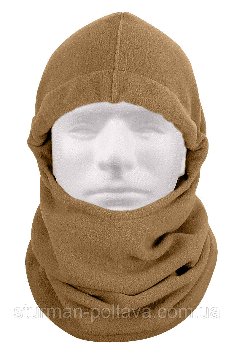 Балаклава флісова регульована POLAR FLEECE ADJUSTABLE BALACLAVA колір койот ROTCHO США