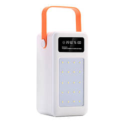 YUF Корпус Multi-powerbank S28, под элементы 18650 до 28 шт, 22.5W, с фонарём, белый