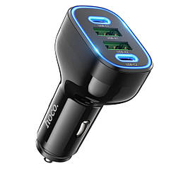 DR Автомобільний зарядний пристрій Hoco NZ11 2 USB/2Type-C PD 72W чорний