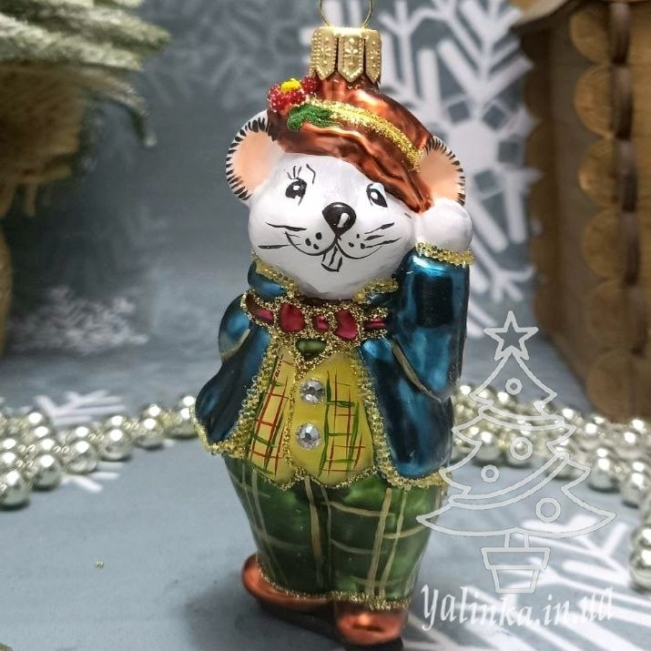 Скляна ялинкова іграшка корт Irena з казки Дюймівочка