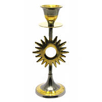 Свічник під старовину для 1 свічки із бронзи 15,5х6,5х6см Сонце