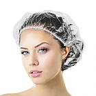 Шапочка поліетиленова прозора Etto 100 шт, фото 2