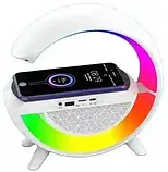 Настільна лампа G нічник BT2301 RGB G-Smart з бездротовою зарядкою та Bluetooth | RGB лампи | Велика лампа, фото 7