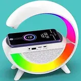 Настільна лампа G нічник BT2301 RGB G-Smart з бездротовою зарядкою та Bluetooth | RGB лампи | Велика лампа, фото 4