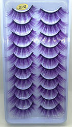 Фіолетові накладні вії  10пар