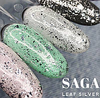 Каучуковый топ Saga Professional Leaf Silver ( серебро), 8мл