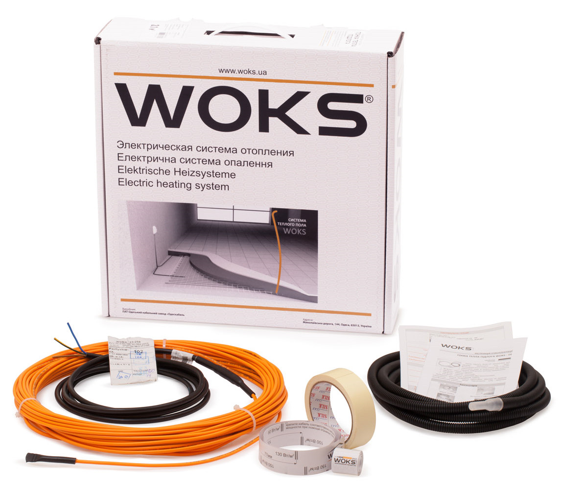 Тепла підлога WOKS-10 двожильний кабель, фото 1