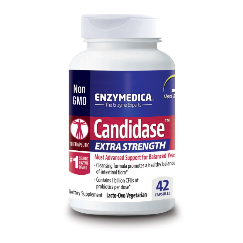 Натуральная добавка Enzymedica Candidase Extra Strength, 42 капсул - фото 1 - id-p2033701119