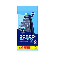 Dorco Pace Станки для бритья 2 Disposable, 2 лезвия, 5+1 шт