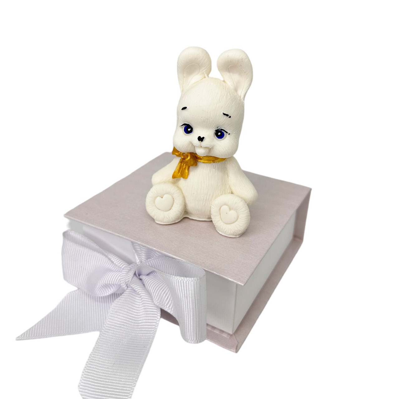 Шоколадна фігурка "Білий зайчик" (h=60 мм), фото 1