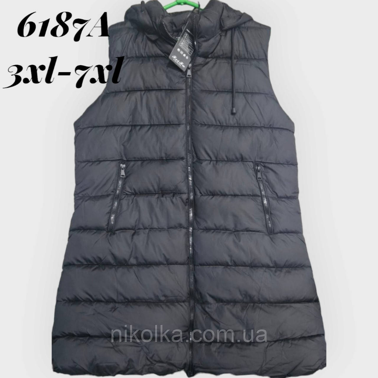 Безрукавки жіночі оптом, 3XL-7XL рр., арт. NK-6187A