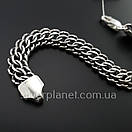 Масивний срібний браслет чоловічий широкий Пітон (Венеція). Ширина 11 мм. Вага 30 грамів. Довжина 24 см, фото 10