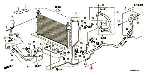 Трубка кондиціонера теплообмінника внутрішнього Honda FCX Clarity (17-) 80330-TRW-A01, фото 4