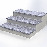 Термооброблені сходи з Покостовського граніту 1000×300×20