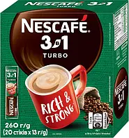 Кофе Нескафе Турбо 3в1 Nescafe Turbo 3in1 растворимый стик 20шт