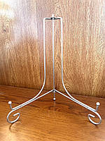 Підставка метал під декоративну тарілку 24 см, колір срібло