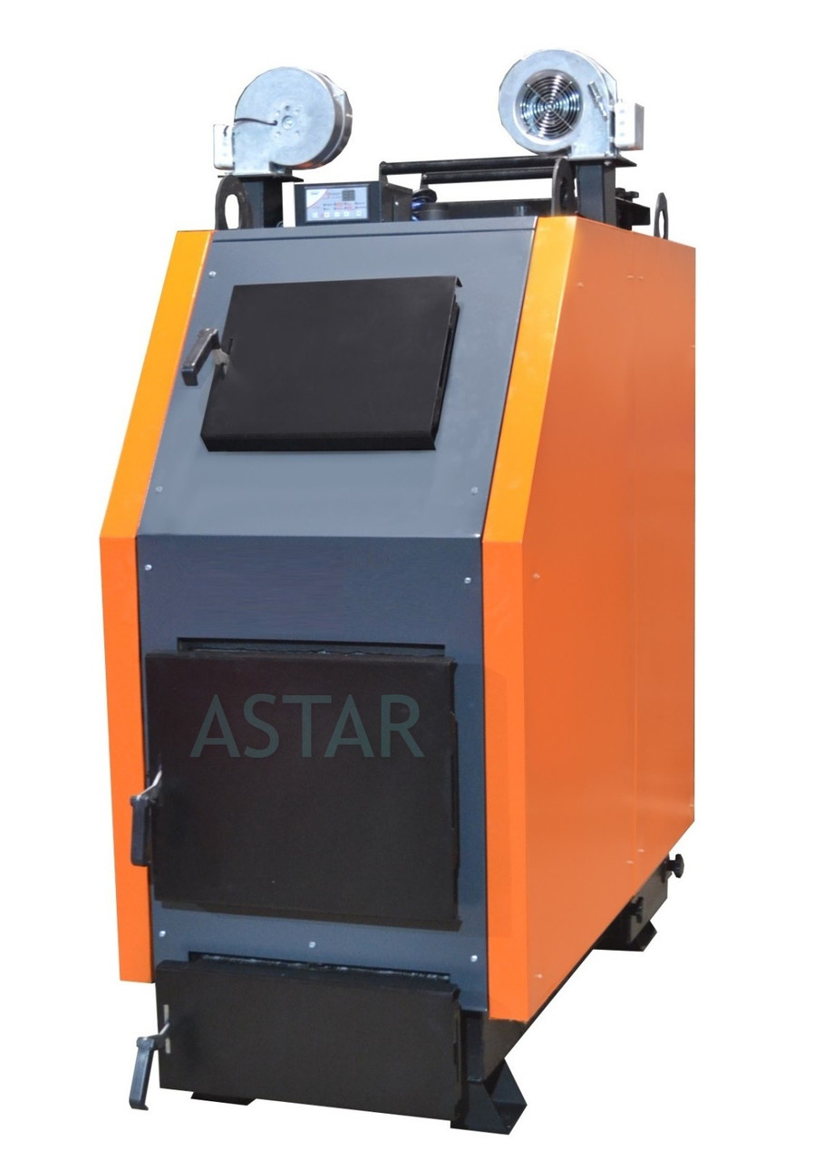 ТВЕРДОТОЛИВНИЙ КОТЕЛ ІЗ БАРОПТОЧНОЇ СТАЛІ ASTAR PRO 80 (АСТАР ПРО 80 КВТ)