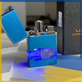 Газова запальничка Lighter запальничка з підсвіткою запальничка в подарунковому пакованні (33720B)