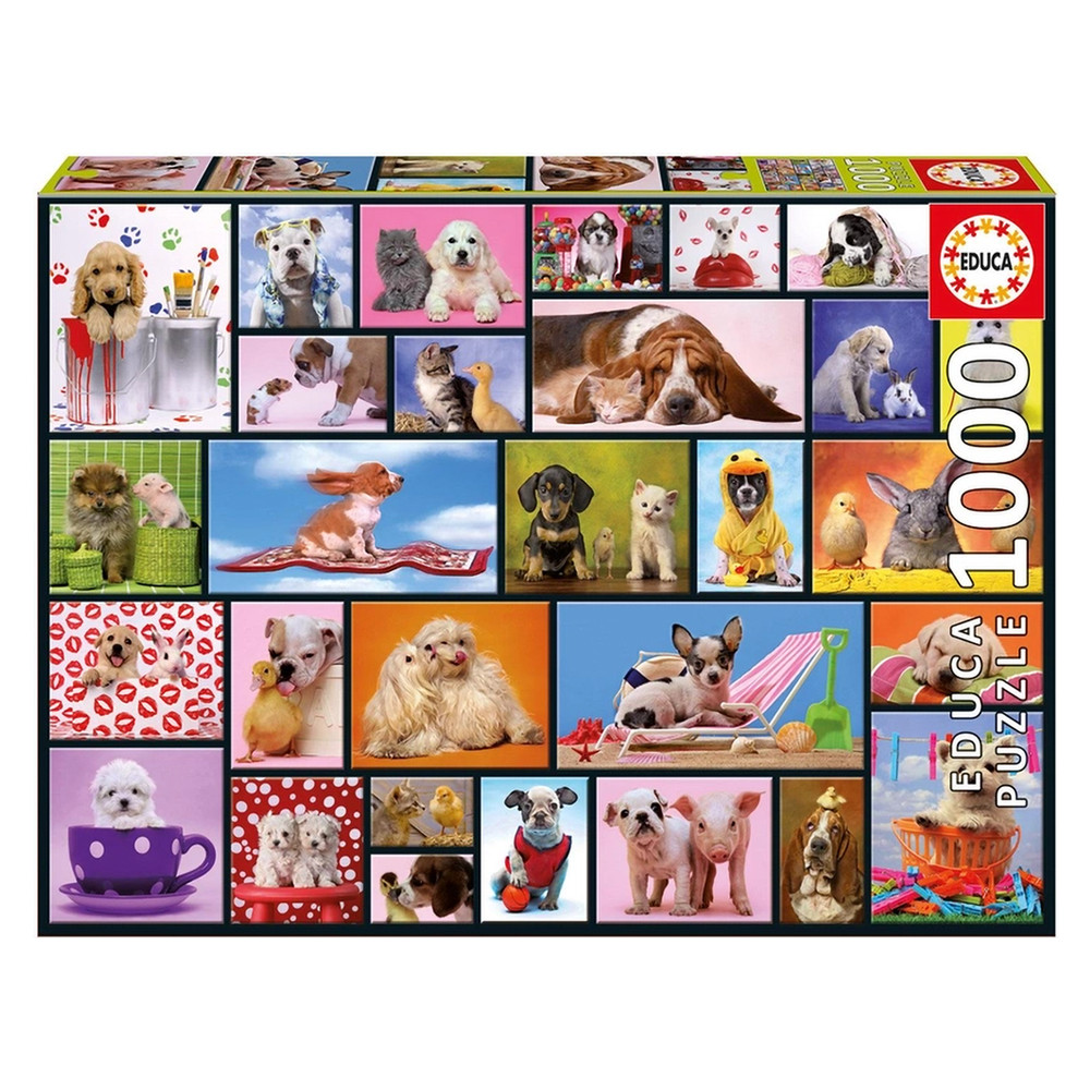 Пазл "Колаж з тваринами", 1000 елементів Educa (8412668155183)