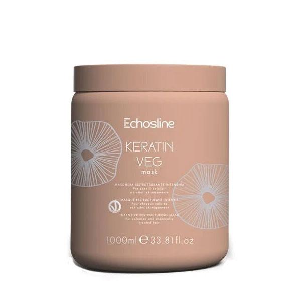 ECHOSLINE Keratin Veg Mask Маска для пошкодженого волосся реструктуруюча з Кератином 1л (Оригінал)