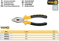 Плоскогубці універсальні ручка ізоляція l=160 мм VOREL-40041