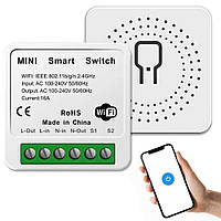 Реле для умного дома WI-FI Smart Home,16А / Бепроводной Wifi выключатель / Умное реле в розетку