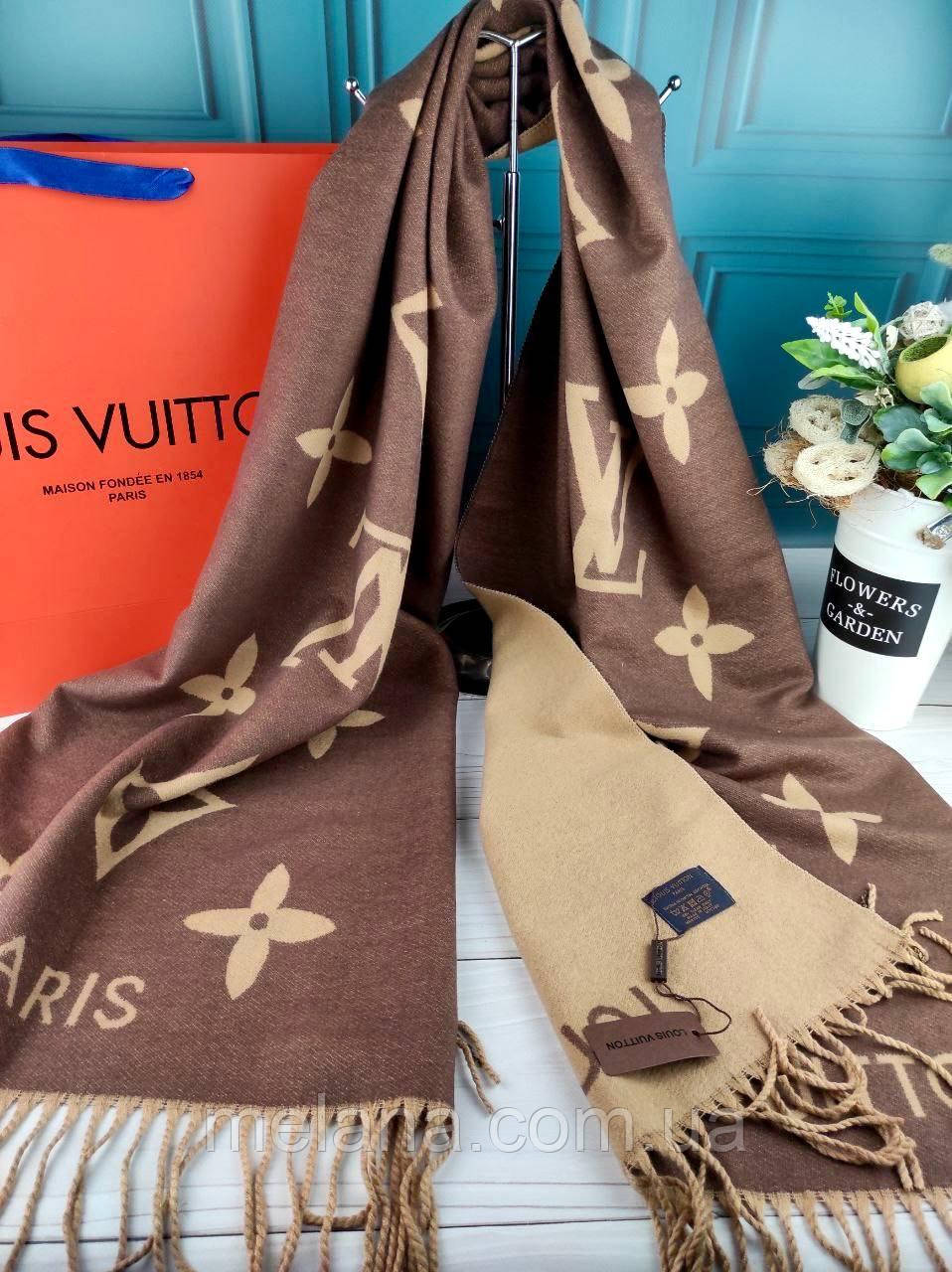 Теплий палантин хустка шарф Louis Vuitton Луї Вітон