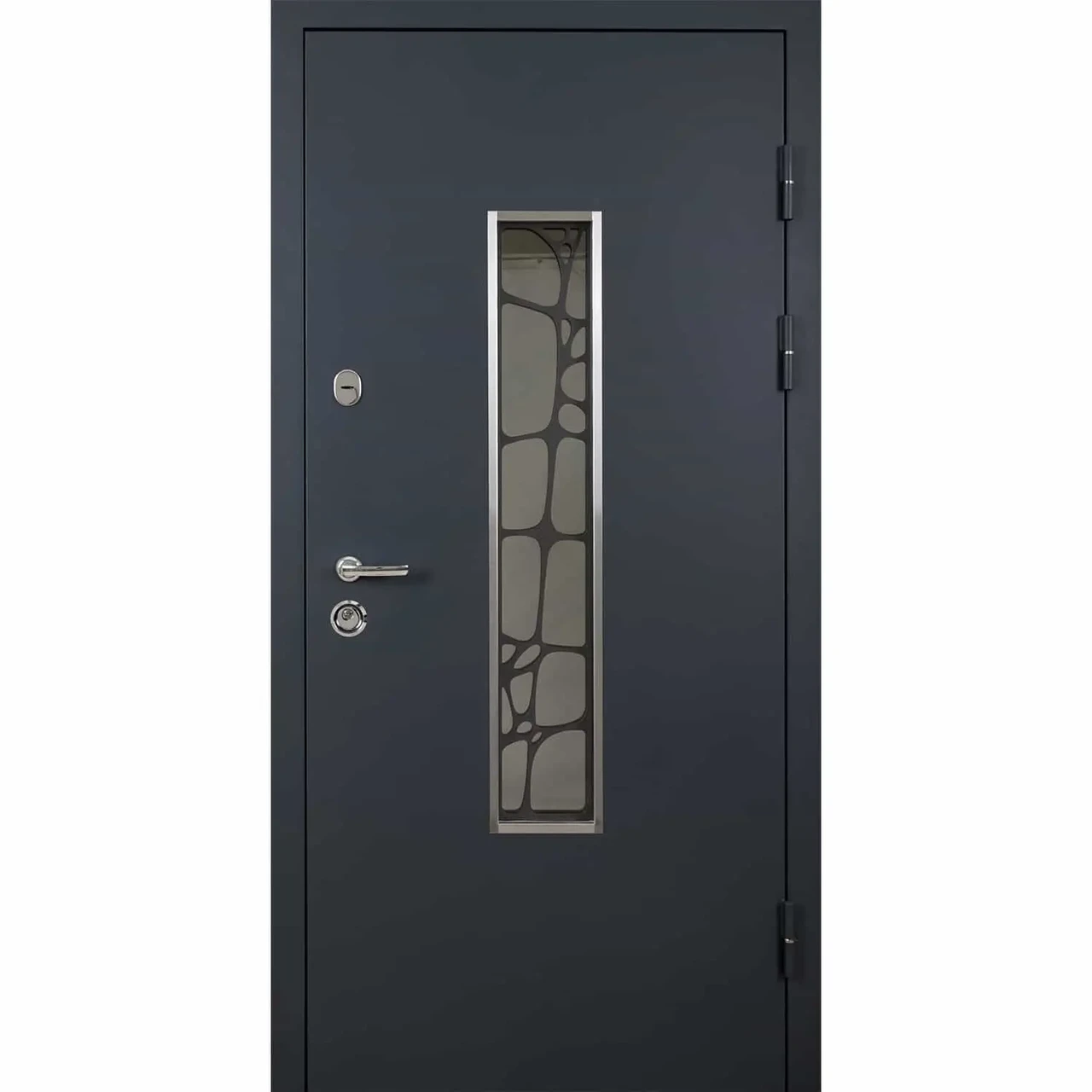 Вхідні двері Abwehr 408 Solid Defender Glass метал ral 7021/мдф вуличні