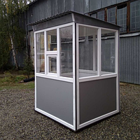 Пост охраны модульный с окном Аквариум 150х150 см вагончик строительный