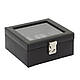Скринька для зберігання годинника Friedrich Lederwaren Infinity 6, чорна, фото 2